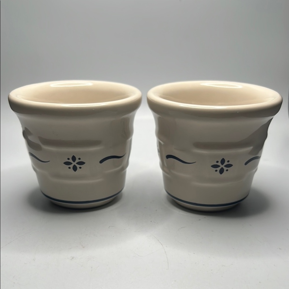 Longaberger Votive Candle Cup Set Classic Blue Woven Traditions
